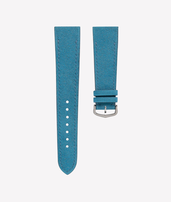 Bracelet Alcantara Bleu Ciel pour Cartier Santos-Dumont