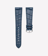 Bracelet Alligator Bleu Marine Mat pour Cartier Tank