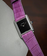 Bracelet Alligator Mauve Lilas Satiné pour Cartier Tank