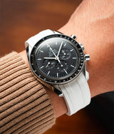 Bracelet Caoutchouc CTS Blanc pour Omega Speedmaster