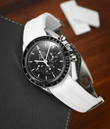 Bracelet Caoutchouc CTS Blanc pour Omega Speedmaster