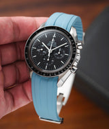 Bracelet Caoutchouc CTS Bleu Ciel pour Omega Speedmaster