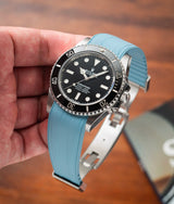 Bracelet Caoutchouc CTS Bleu Ciel pour Rolex Submariner 41mm