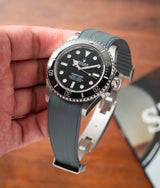 Bracelet Caoutchouc CTS Gris pour Rolex Submariner 41mm