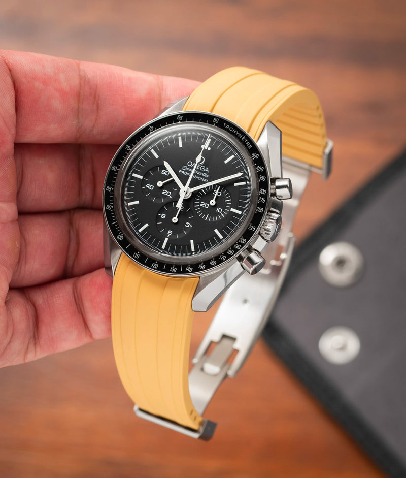 Bracelet Caoutchouc CTS Jaune pour Omega Speedmaster