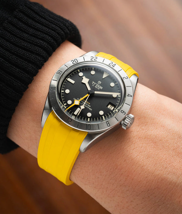 Bracelet Caoutchouc CTS Jaune pour Tudor Black Bay Pro