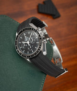 Bracelet Caoutchouc CTS Noir pour Omega Speedmaster