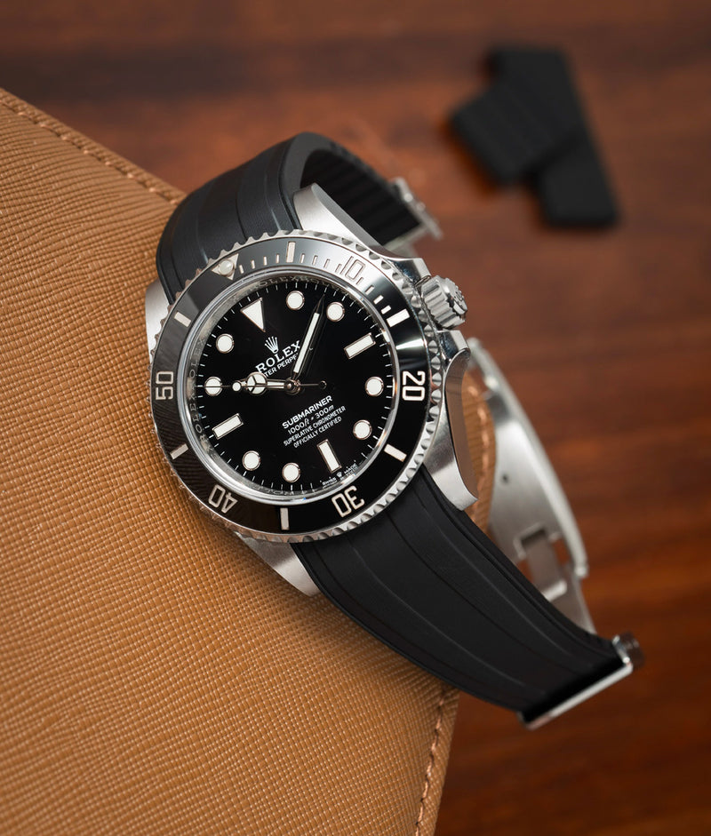 Bracelet Caoutchouc CTS Noir pour Rolex Submariner 41mm