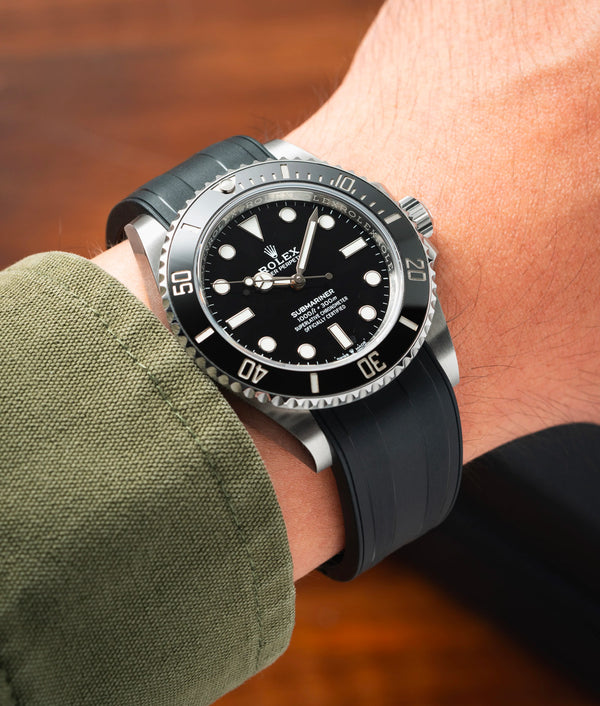 Bracelet Caoutchouc CTS Noir pour Rolex Submariner 41mm