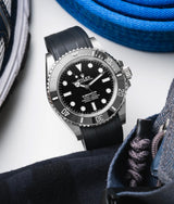 Bracelet Caoutchouc CTS Noir pour Rolex Submariner 41mm