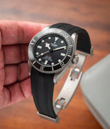 Bracelet Caoutchouc CTS Noir pour Tudor Pelagos 39