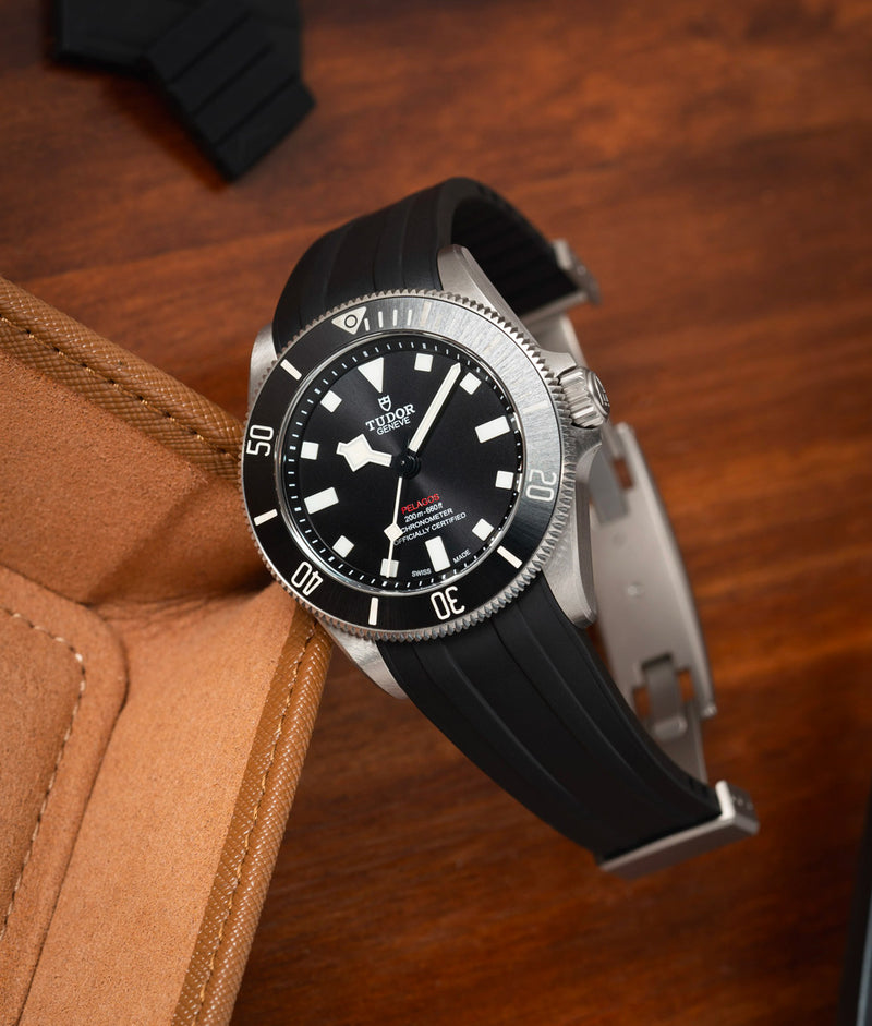 Bracelet Caoutchouc CTS Noir pour Tudor Pelagos 39