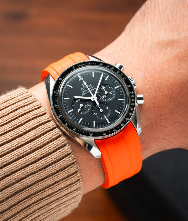 Bracelet Caoutchouc CTS Orange pour Omega Speedmaster