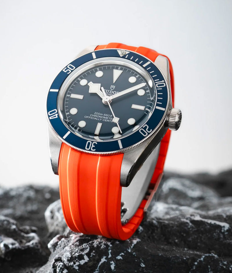 Orange Everest Band Tudor Orange CTS Rubber Strap For Tudor BB588