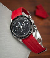 Bracelet Caoutchouc CTS Rouge pour Omega Speedmaster