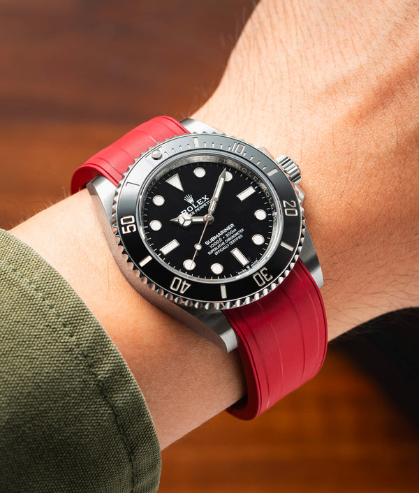 Bracelet Caoutchouc CTS Rouge pour Rolex Submariner 41mm