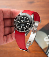 Bracelet Caoutchouc CTS Rouge pour Rolex Submariner 41mm