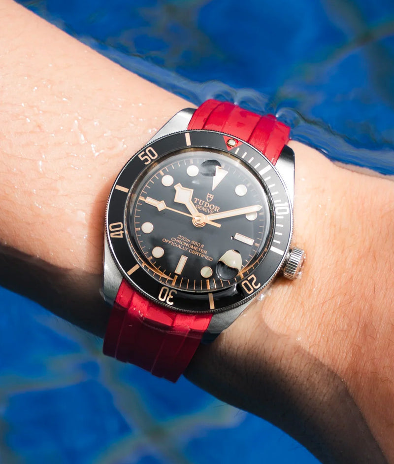 Bracelet Caoutchouc CTS Rouge pour Tudor BB58