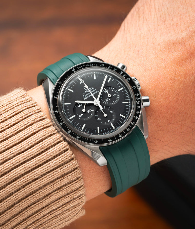 Bracelet Caoutchouc CTS Vert Émeraude pour Omega Speedmaster