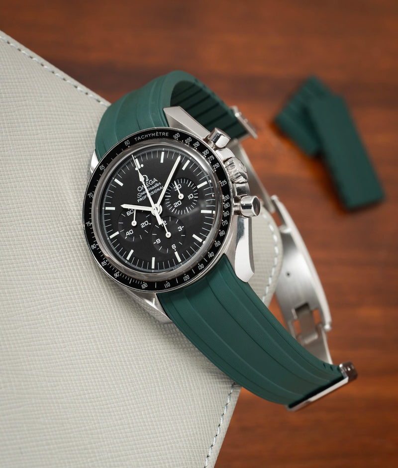 Bracelet Caoutchouc CTS Vert Émeraude pour Omega Speedmaster