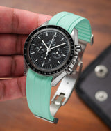 Bracelet Caoutchouc CTS Vert Menthe pour Omega Speedmaster