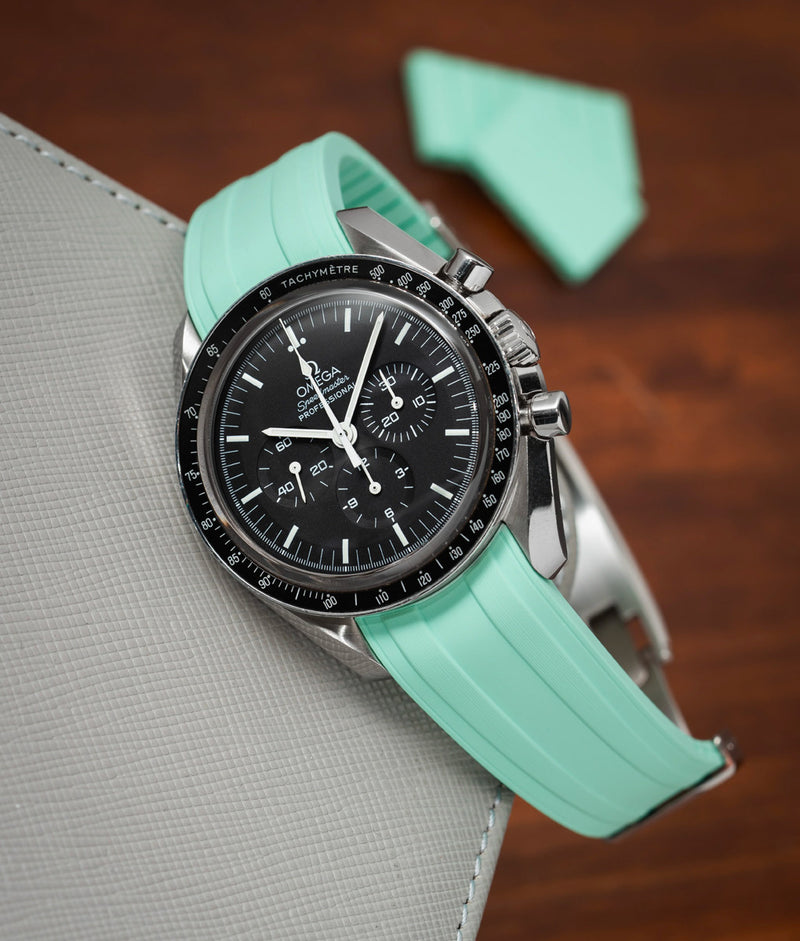 Bracelet Caoutchouc CTS Vert menthe pour Omega Speedmaster