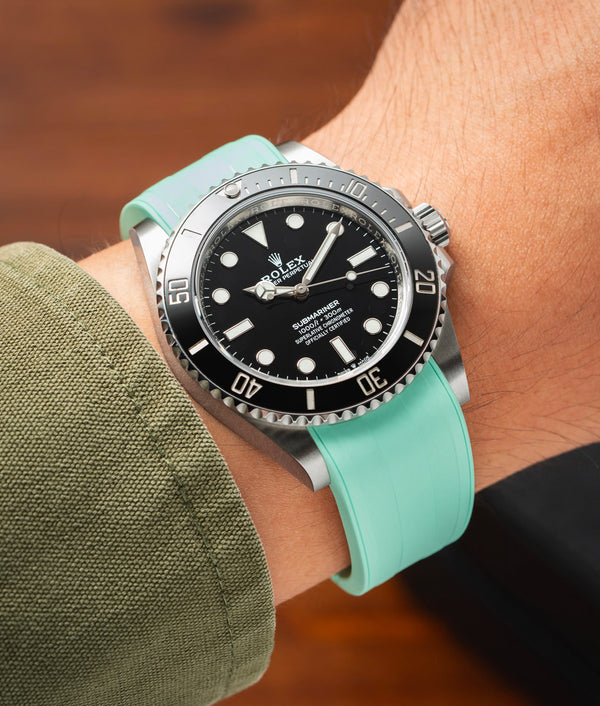 Bracelet Caoutchouc CTS Vert Menthe pour Rolex Submariner 41mm