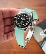 Bracelet Caoutchouc CTS Vert Menthe pour Rolex Submariner 41mm