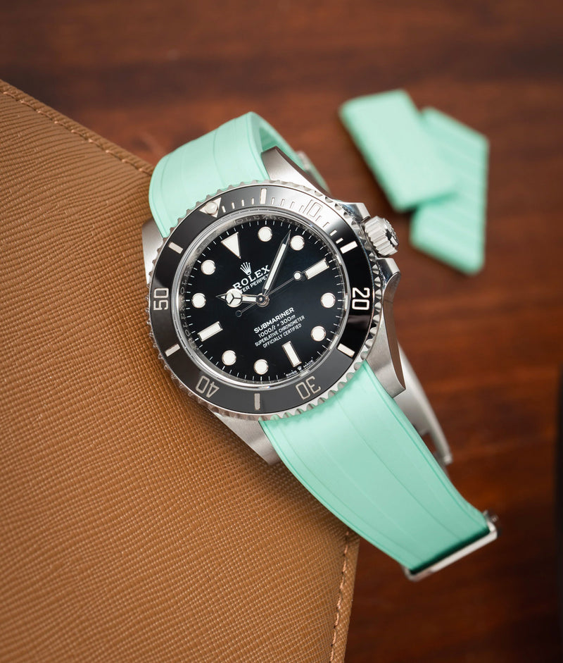 Bracelet Caoutchouc CTS Vert Menthe pour Rolex Submariner 41mm