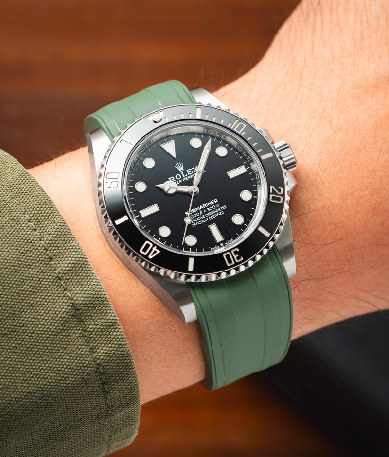 Bracelet Caoutchouc CTS Vert Olive pour Rolex Submariner 41mm