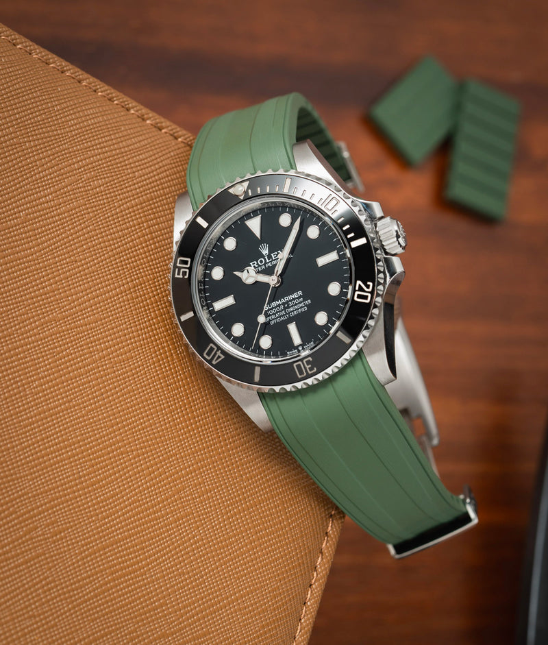 Bracelet Caoutchouc CTS Vert Olive pour Rolex Submariner 41mm