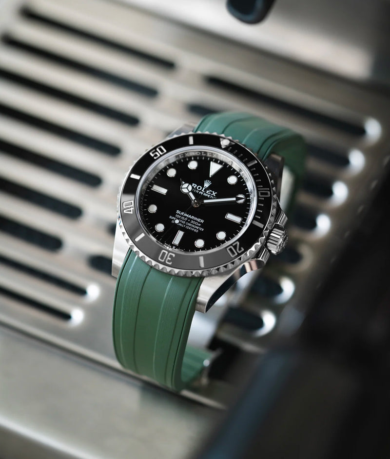 Bracelet Caoutchouc CTS Vert Olive pour Rolex Submariner 41mm