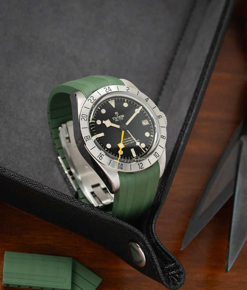 Bracelet Caoutchouc CTS Vert Olive pour Tudor Black Bay Pro