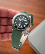 Bracelet Caoutchouc CTS Vert Olive pour Tudor Pelagos 39