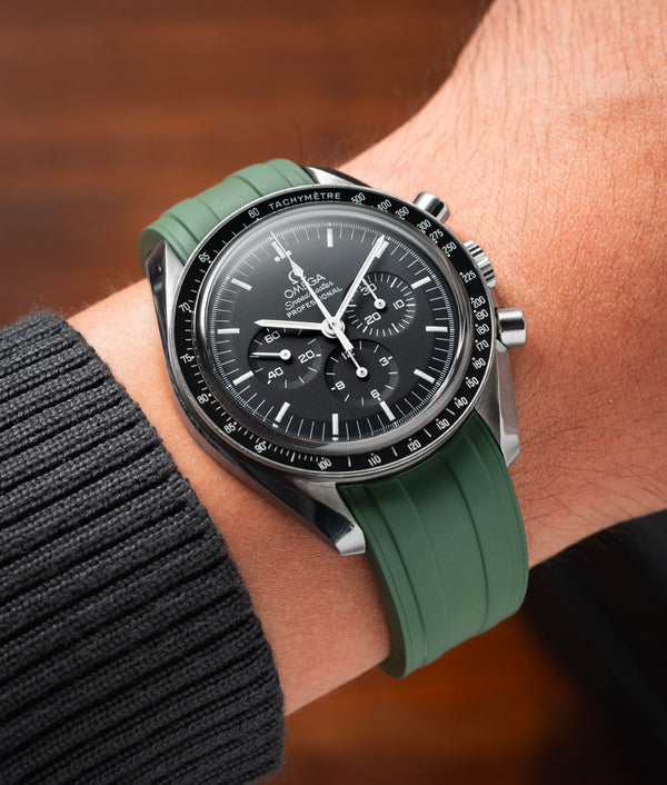 Bracelet Caoutchouc CTS Vert Olive pour Omega Speedmaster