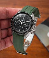 Bracelet Caoutchouc CTS Vert Olive pour Omega Speedmaster