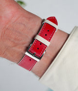 Bracelet en Cuir Candy Red