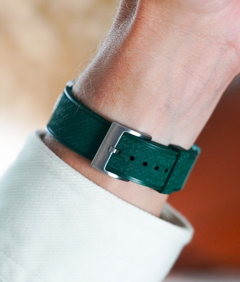 Bracelet Caoutchouc Universel Mosaïque Vert
