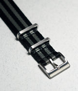 Bracelet NATO Lisse Bond Noir/Gris