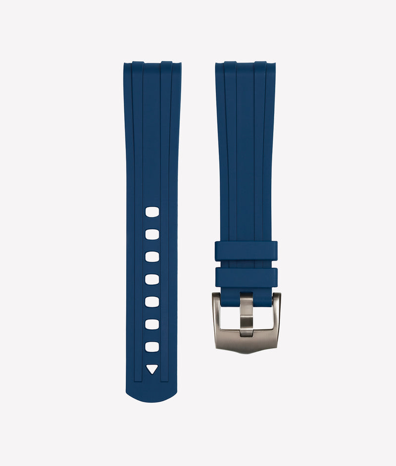 Bracelet Caoutchouc FKM CurveFit Bleu pour Omega Seamaster 300M