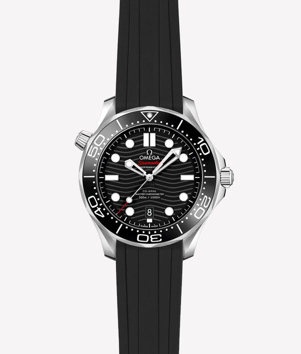 Bracelet Caoutchouc FKM CurveFit Noir pour Omega Seamaster 300M