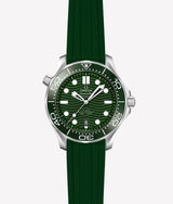 Bracelet Caoutchouc FKM CurveFit Vert pour Omega Seamaster 300M