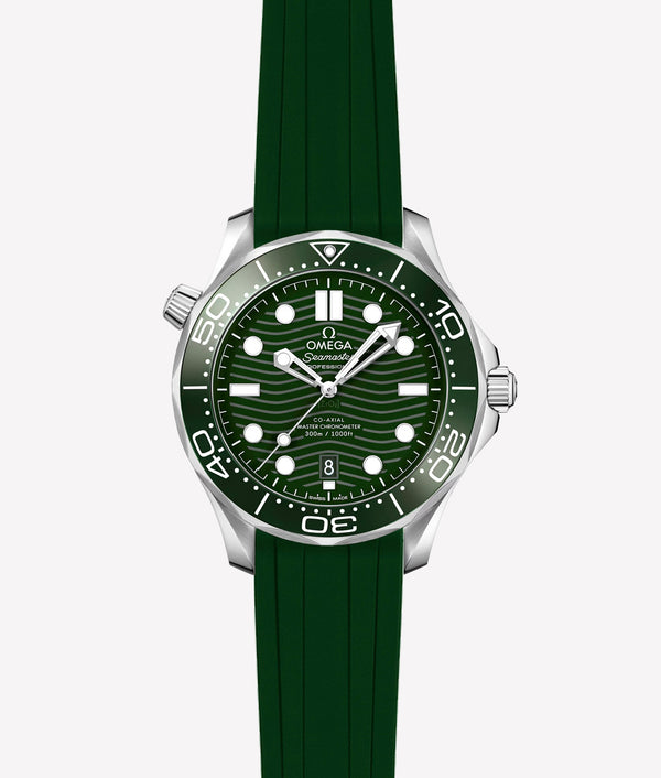 Bracelet Caoutchouc FKM CurveFit Vert pour Omega Seamaster 300M