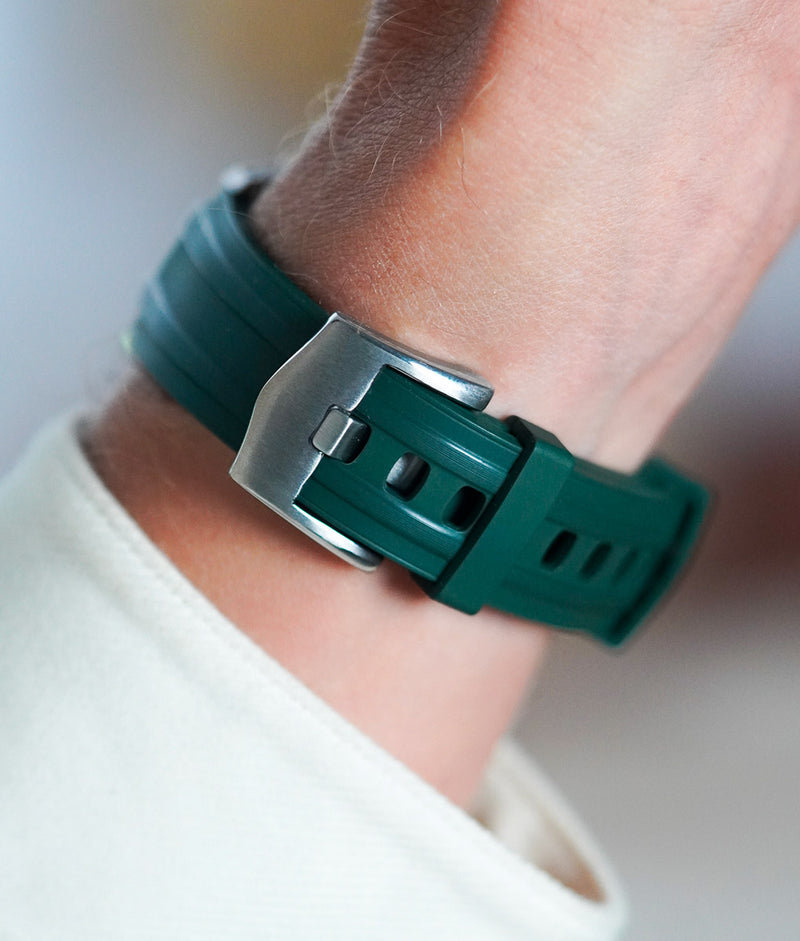 Bracelet Caoutchouc FKM CurveFit Vert pour Omega Seamaster 300M