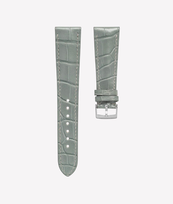 Bracelet Alligator Signature Gris Dauphin Mat