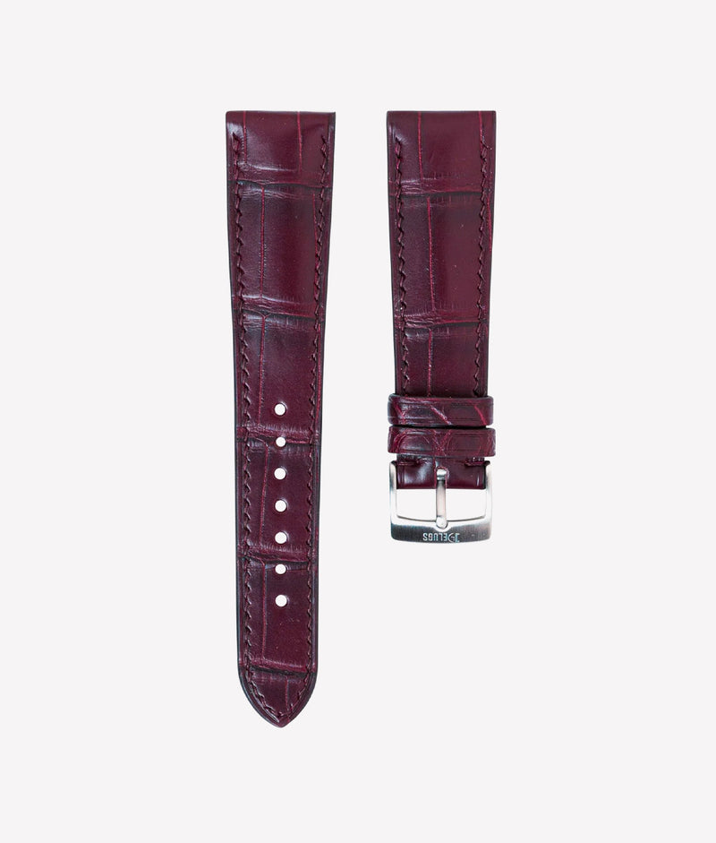 Bracelet Alligator Signature Marron Acajou Mat