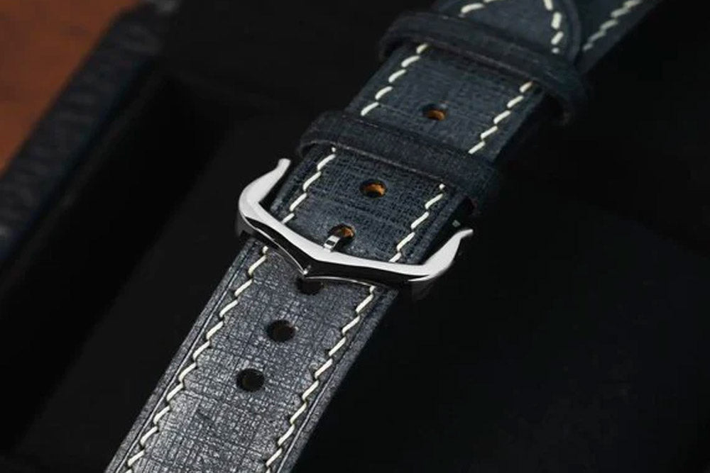 Bracelet Cuir Lézard Noir 12 Mm Pour Cartier Tank Must - Occasion