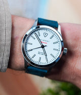 Bracelet Cuir Crazy Horse Bleu