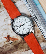 Bracelet Cuir Nubuck Orange