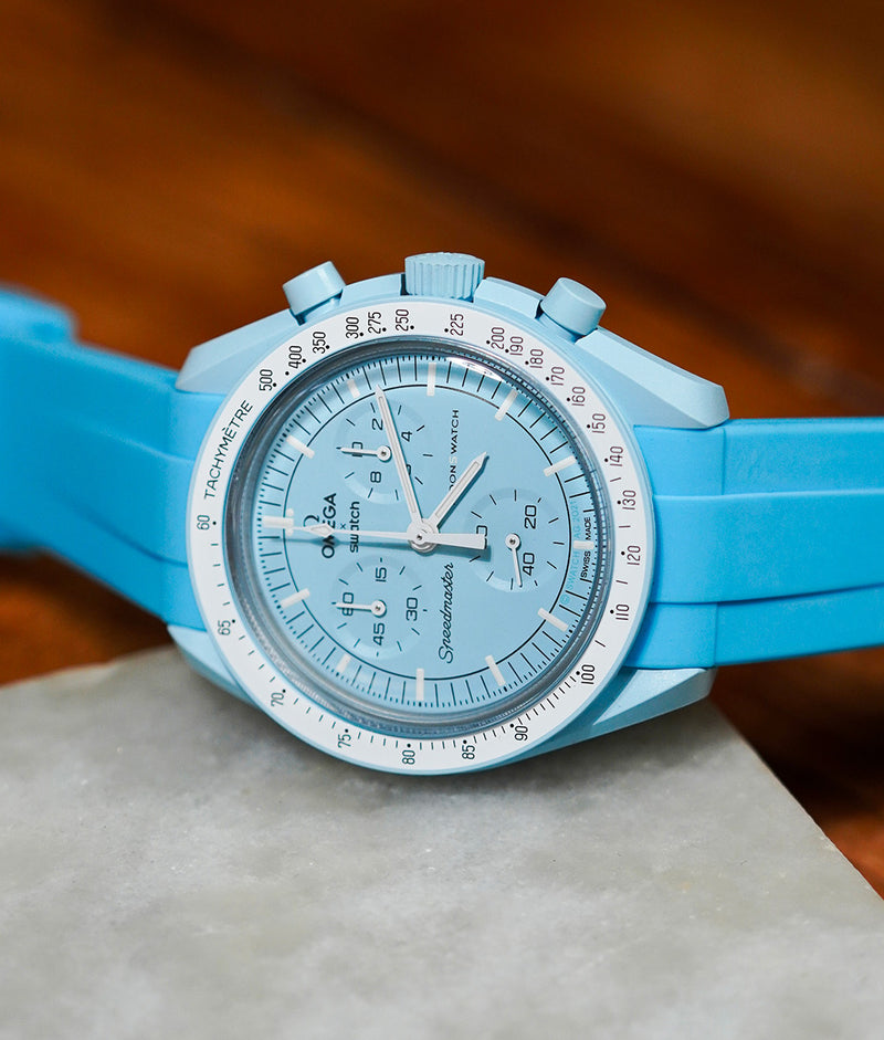 Bracelet Silicone Bleu Ciel pour MoonSwatch